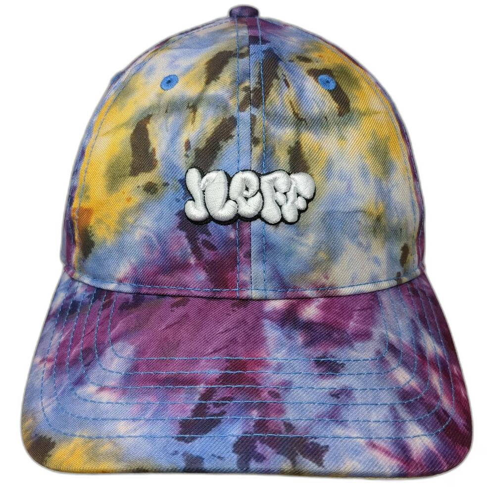 Neff Baseball Cap Purple Blue Yellow One Size Tie Dye Graffiti Logo Hat